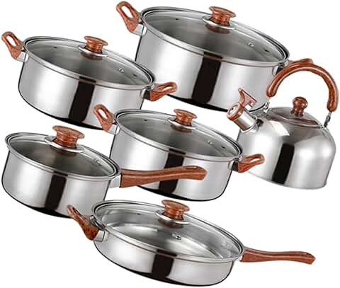 12-in-1 Stainless Steel Cookware Set for Kitchen
