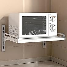 Wall-Mounted Microwave Oven Shelf, White, 46cm
