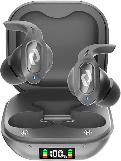 Wireless Bluetooth Earbuds with Charging Case and Microphone