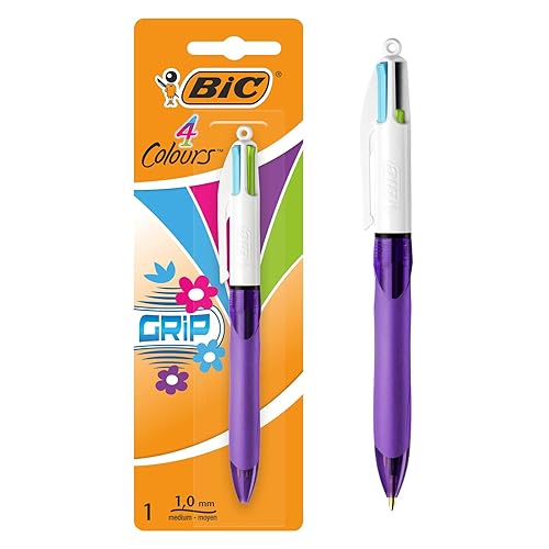 Four-Color Grip Ballpoint Pen in Fashion Colors