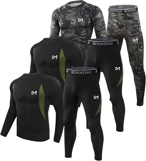 Men's Fleece-Lined Thermal Underwear Set for Cold Weather