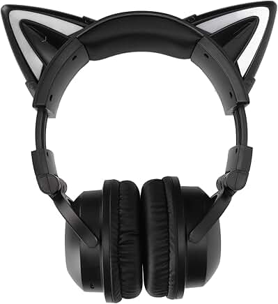 Wireless Bluetooth Cat Ear Gaming Headset with Microphone