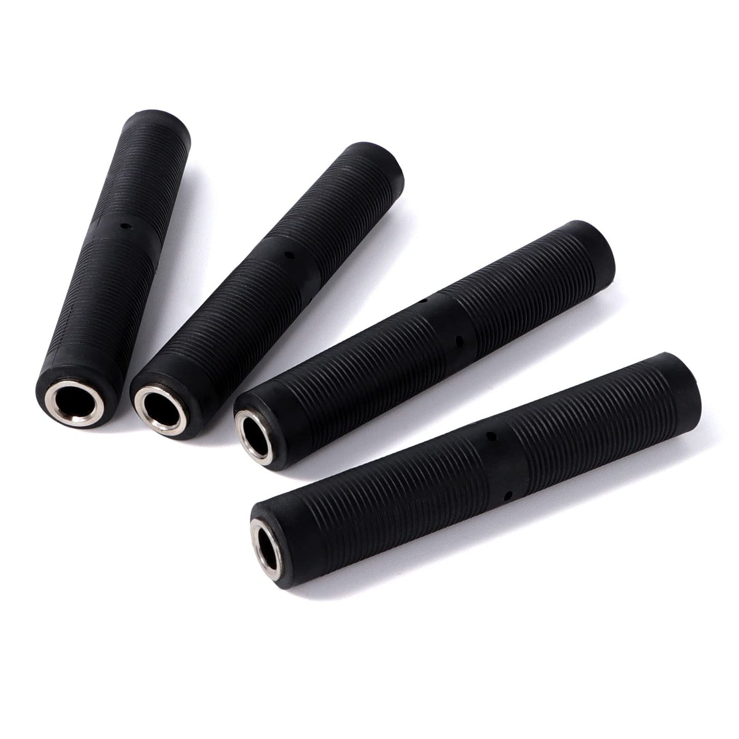 1/4 Inch TRS/TS Female to Female Coupler 6.35mm Jack Stereo Adapter Joiner Gender Changer Connectors Headphones Cable Extension Connector for Amplifier Speaker Guitar Sound 4 Pack