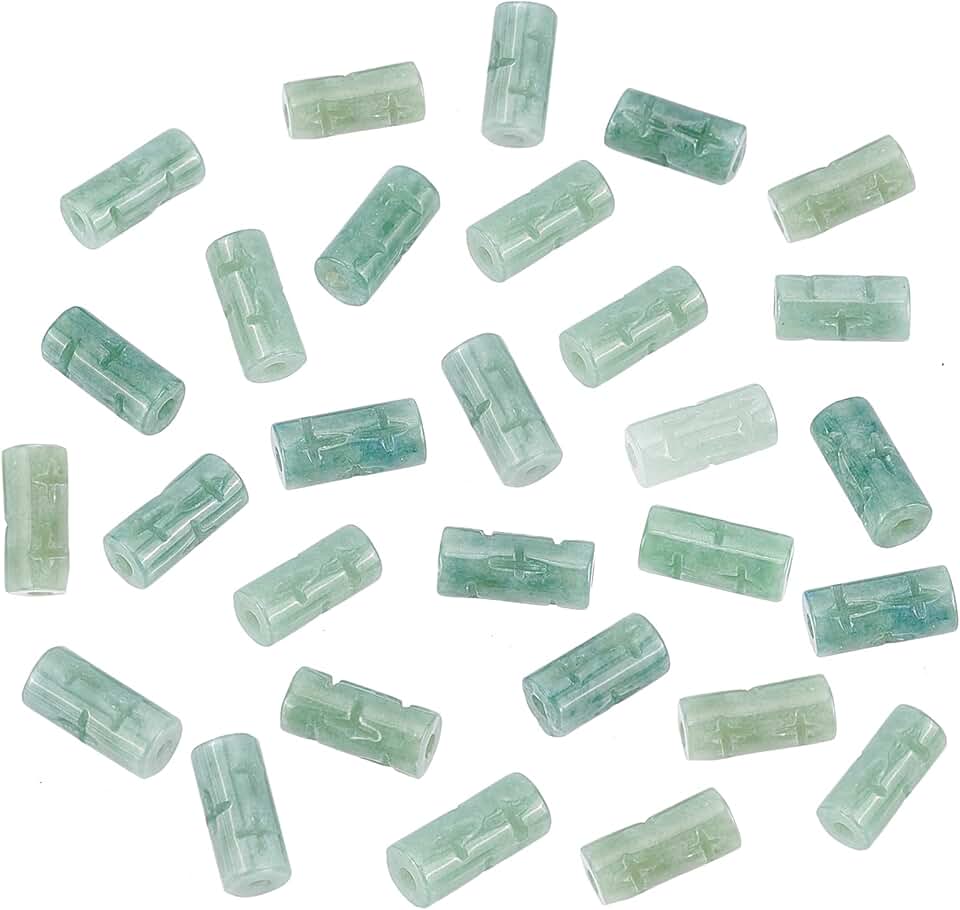 16 Natural Jadeite Beads for Jewelry Making