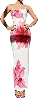 Women's Colorblock Floral Backless Maxi Dress