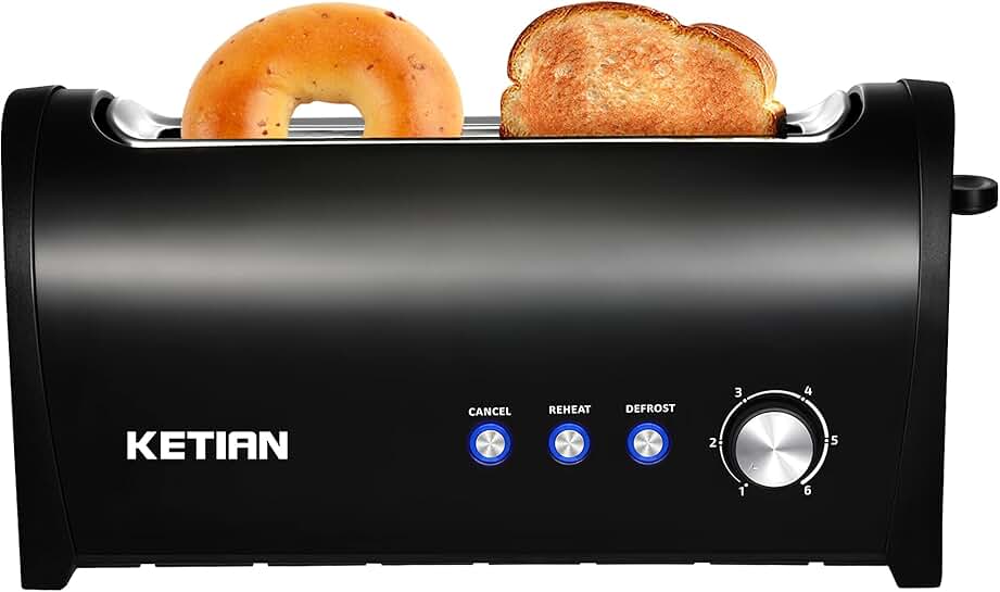 2-Slice Long Slot Toaster with 6 Browning Settings