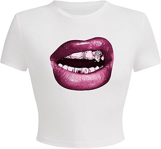 Women's Short Sleeve Summer Crop Top