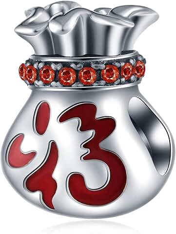Chinese Fu Money Bag Charm for Christmas Bracelet