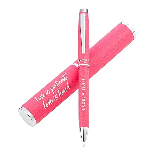 Pink Christian Love Is Patient Pen with Gift Case