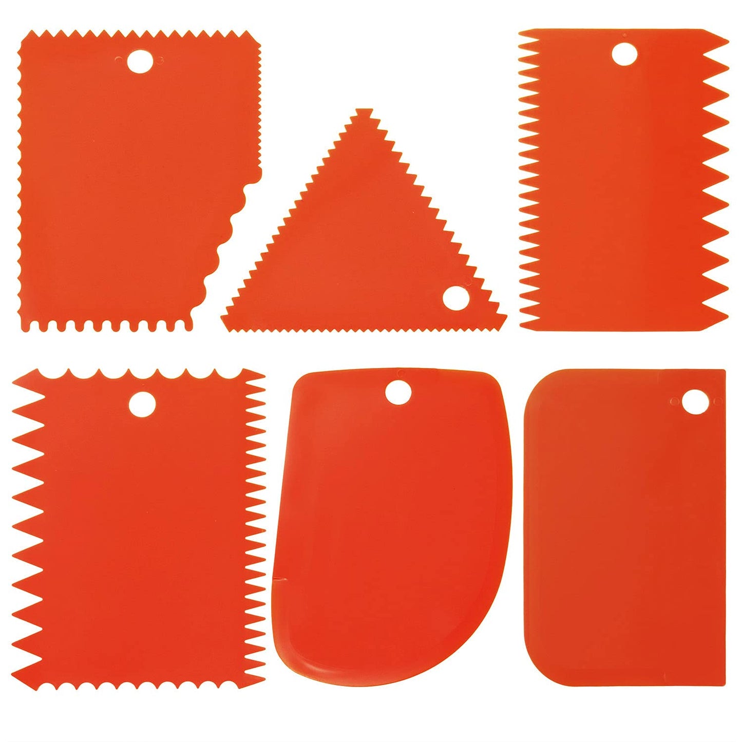 6-Piece Clay Sculpting Tool Set with Plastic Scrapers and Knives