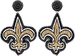 Fleur De Lis Seed Bead Post Earrings