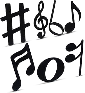 84 Black Musical Note Cutouts for Crafts and Decorations