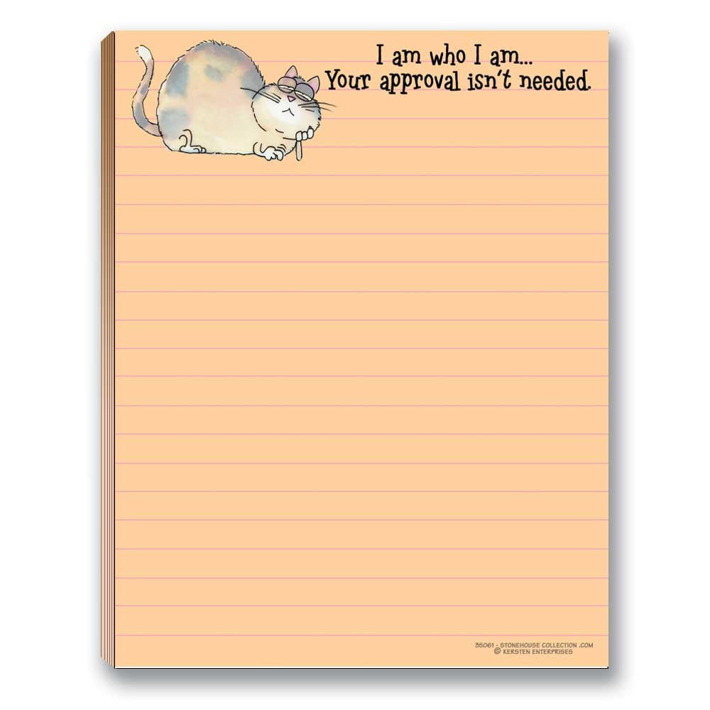 Set of four funny cat notepads