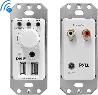 In-Wall Bluetooth Audio Receiver with USB Charging