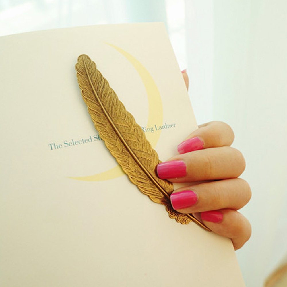 Six Color Vintage Metal Bookmarks for School and Stationery