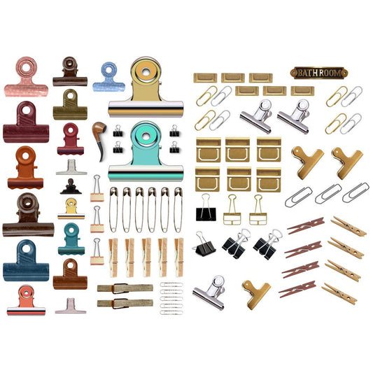 Kawaii Office File Clips for Planner and Scrapbooking