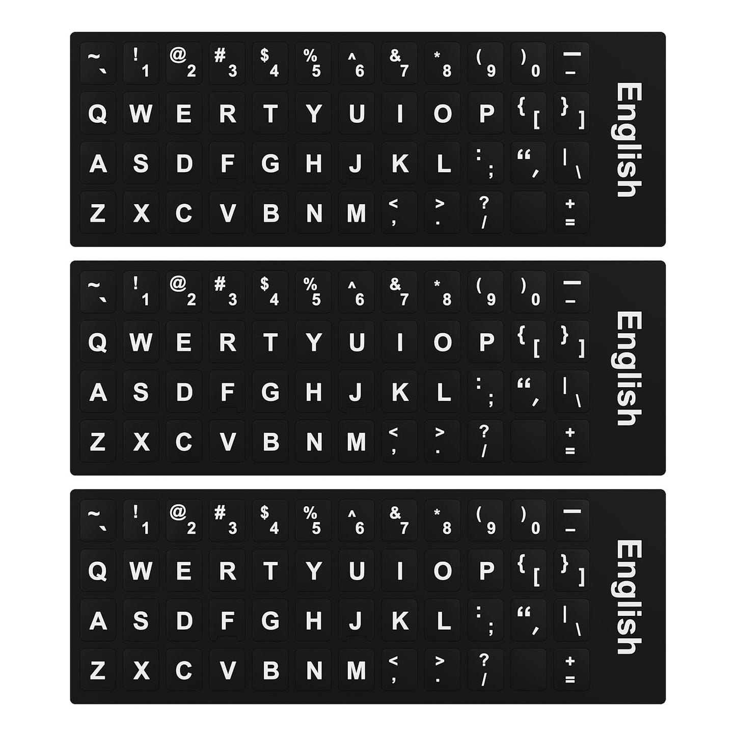English Keyboard Stickers, 3 Pack for Ipad Pro 11 inch