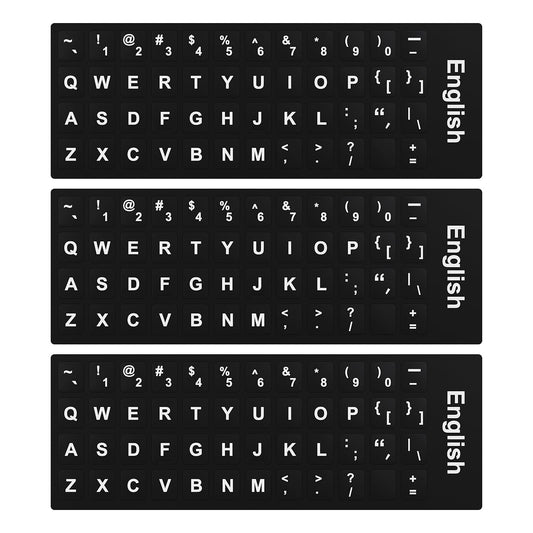 English Keyboard Stickers, 3 Pack for Ipad Pro 11 inch