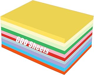 600 Sheets Colored A4 Paper for Crafts and Printing