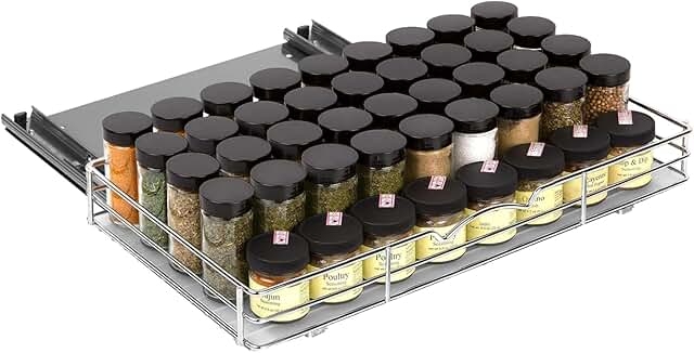 Heavy Duty Pull Out Cabinet Shelf for Cans and Spices