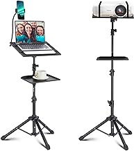 Adjustable 50-inch Tripod Stand with Shelves and Phone Holder