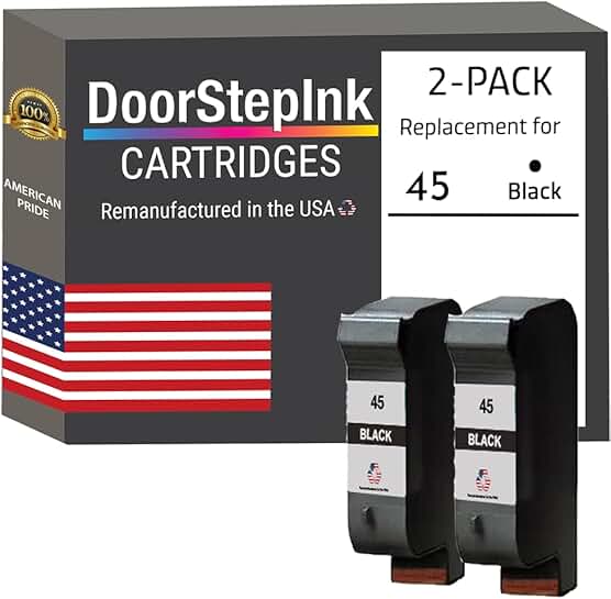 Remanufactured Black Ink Cartridge 2-Pack for HP Printers