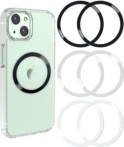 Set of 6 Metal Rings for Wireless Charging Conversion