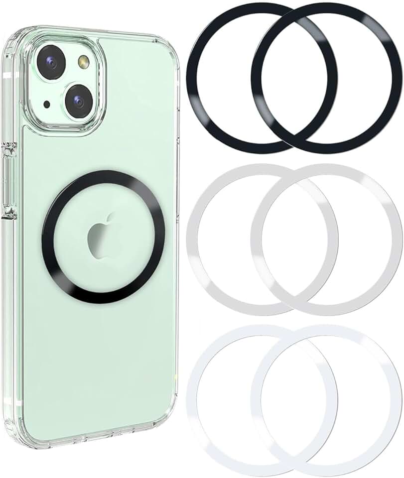 Set of 6 Metal Rings for Wireless Charging Conversion