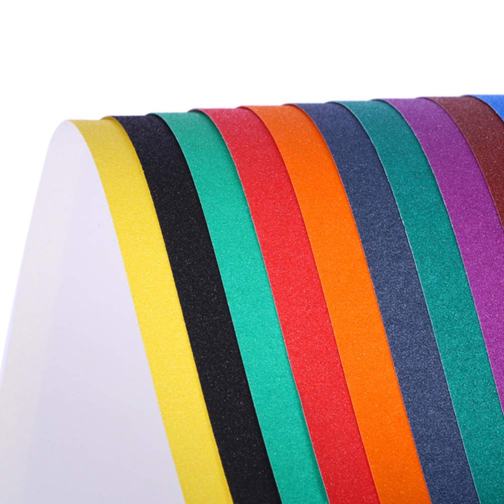 10 Colorful Sparkly Sandpaper Sheets for Crafts