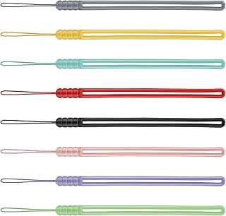 8-Pack Silicone Wrist Lanyards for Keys and Devices