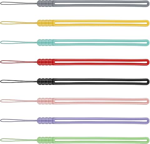 8-Pack Silicone Wrist Lanyards for Keys and Devices
