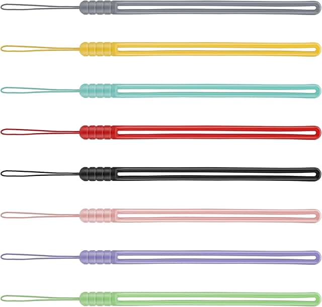 8-Pack Silicone Wrist Lanyards for Keys and Devices