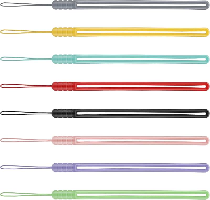 8-Pack Silicone Wrist Lanyards for Keys and Devices