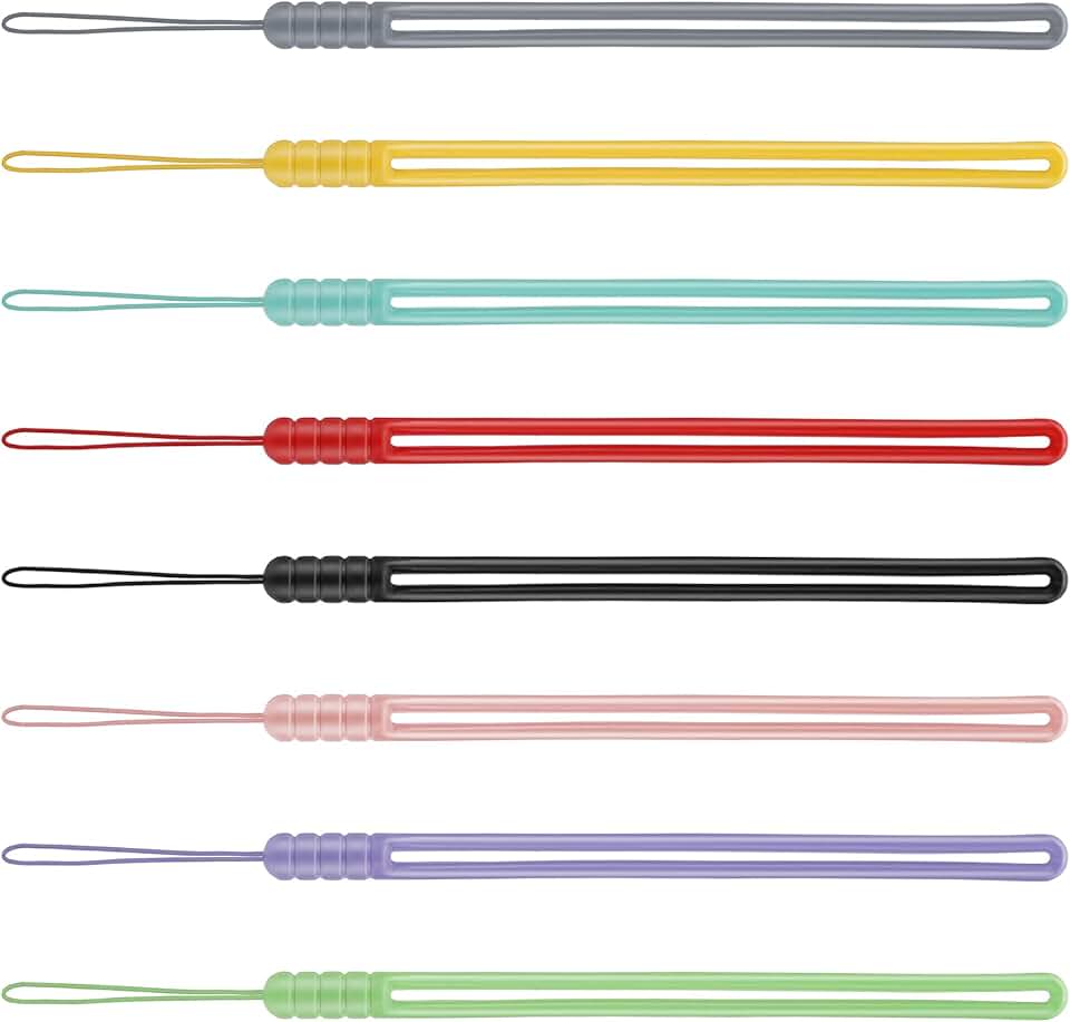8-Pack Silicone Wrist Lanyards for Keys and Devices