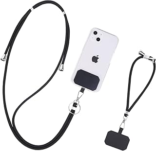 Two-Pack Adjustable Cell Phone Lanyards with Keychain and Patches