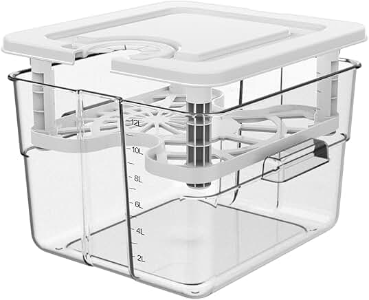 12.6 Quart Sous Vide Container with Lid and Rack