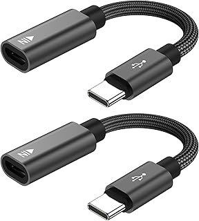 Micro USB Female to USB C Male Adapter, 2-Pack