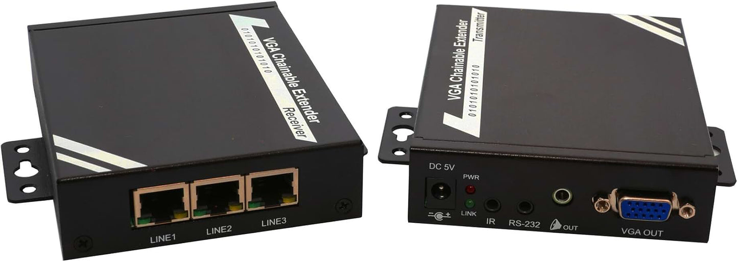 VGA Video and Audio Extender Set 1080P 100m