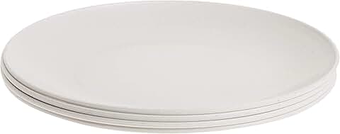 White 10-inch polypropylene microwave plates