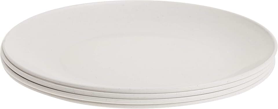 White 10-inch polypropylene microwave plates