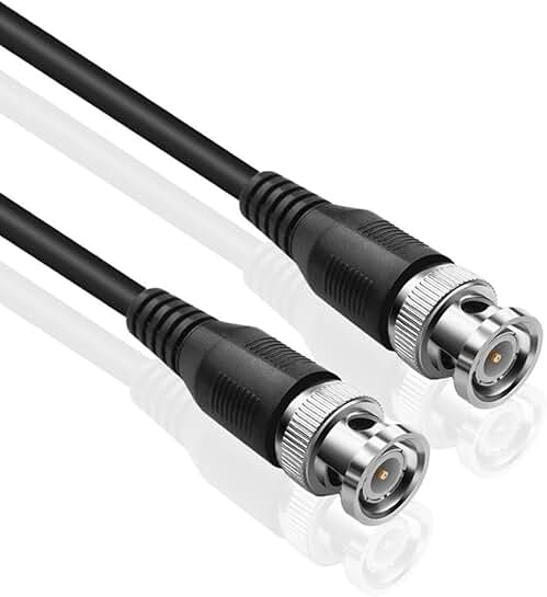 100FT RG6 Coaxial Cable with BNC Male Connectors
