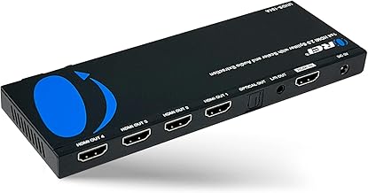 HDMI 1x4 Splitter with Scaler and Audio Extractor
