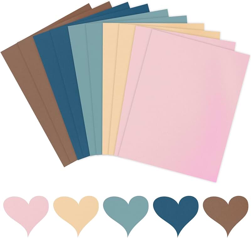 50 Sheets Assorted Brown and Rainbow Card Stock Paper