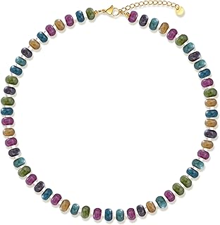 Colorful Beaded Gemstone Necklace for Women