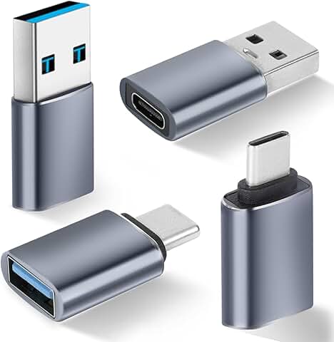 USB to USB C Adapter 4 Pack for Devices