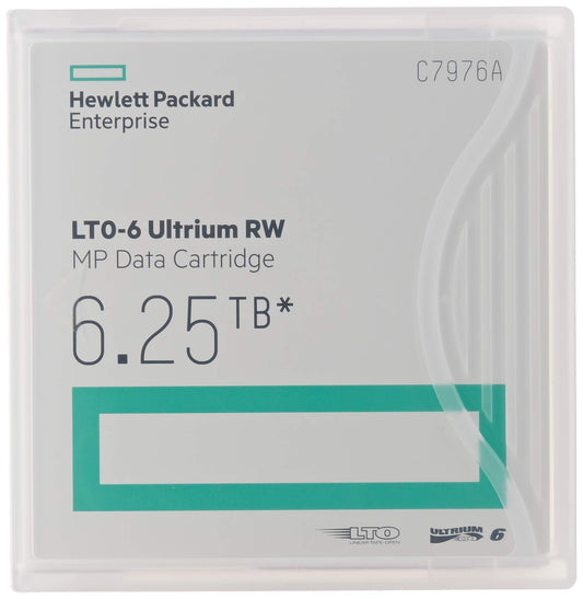 Hp C7976A LTO 6 Ultrium (2.5/6.25 TB) MP RW Data Cartridge