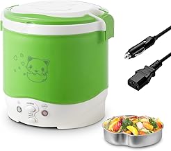 Small 1L Travel Rice Cooker for Car, Soup and Rice