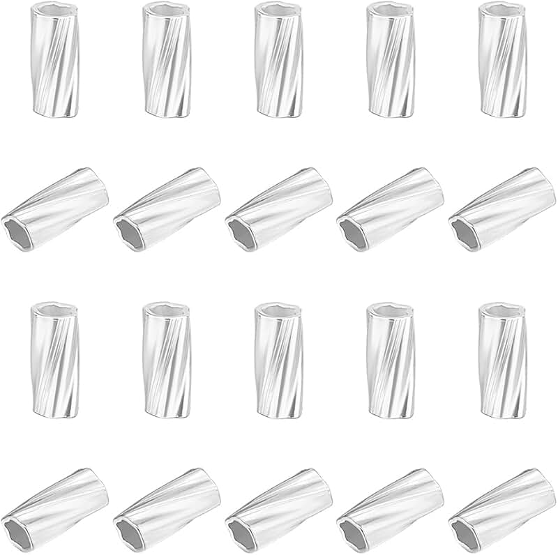 40 Sterling Silver Tube Beads for Jewelry Making