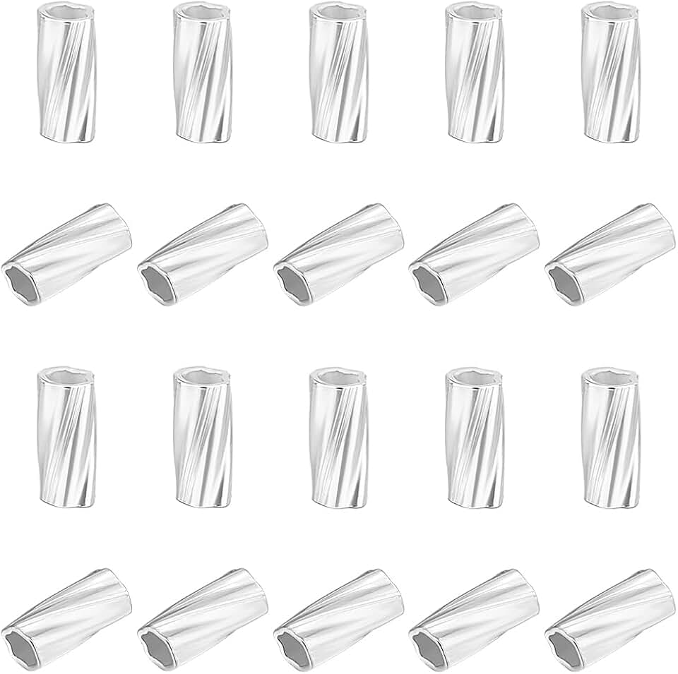 40 Sterling Silver Tube Beads for Jewelry Making