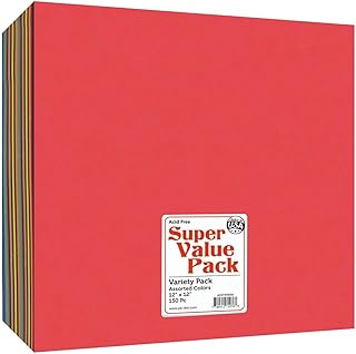 Rainbow 12x12 Heavyweight Cardstock Pack, 150 Sheets